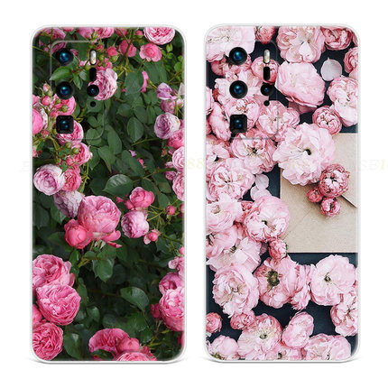玫瑰花适用于华为p40pro手机壳p60p20原创复古p10p9plus闺蜜女款+