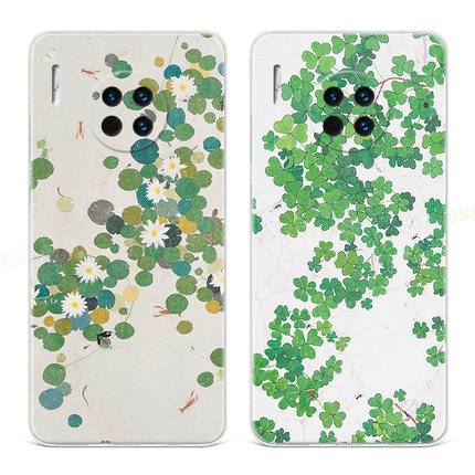 睡莲花适用华为mate60手机壳40pro+50小清新20x简约10e9文艺8女款