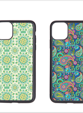 适用于8简约14绿色清新图腾iPhone15Pro手机壳XSmax适用苹果7plus