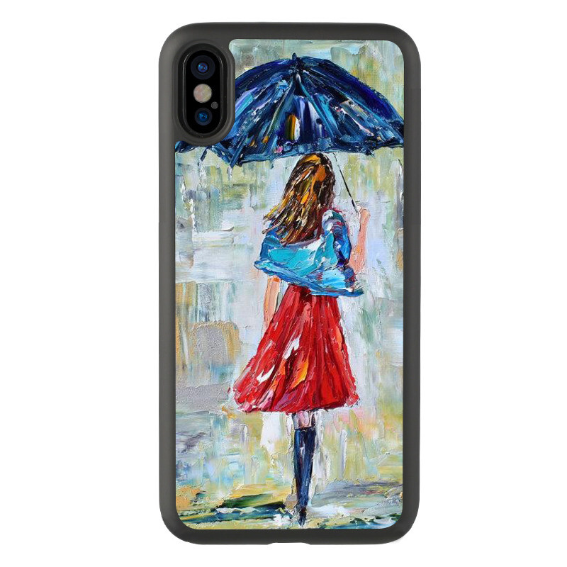 适用于8文艺14撑伞少女油