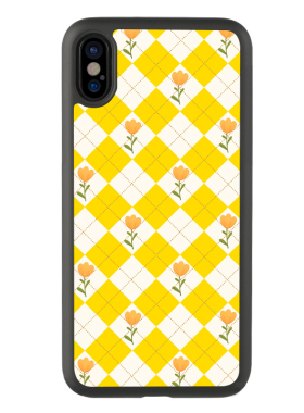 适用于xr文艺14可爱黄色小花iPhone13手机壳8p苹果15Promax玻璃xs
