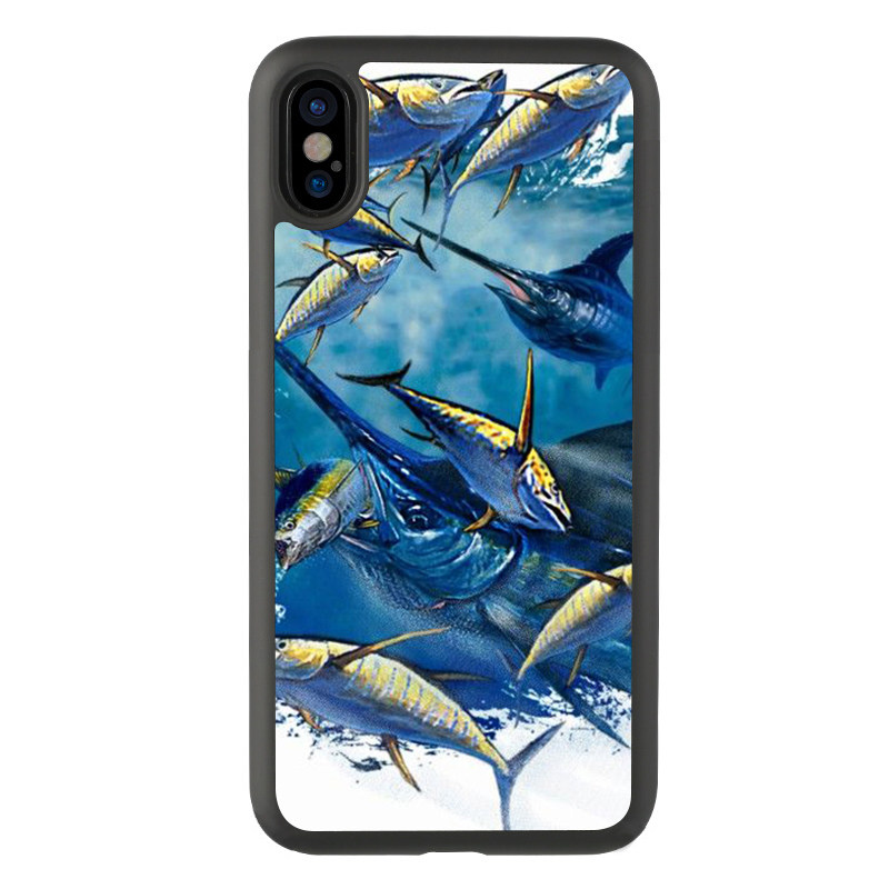 适用于简约15pro卡通旗鱼插画iphone14手机壳xsmax适配苹果7plus