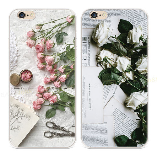 文艺玫瑰花适用iPhone8plu