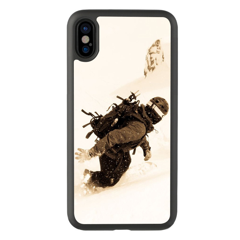 适用于简约极限运动iPhone13手机壳15promax滑雪14保护套xr玻璃xs