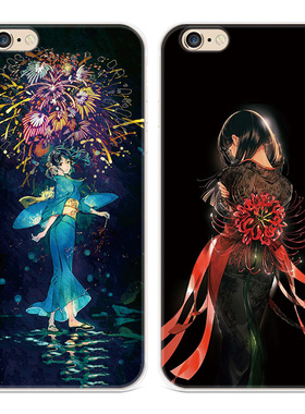 古风女孩适用iPhone13苹果7plus手机壳6s8创意14promax文艺女款软5se第一1二2三3代五六七八