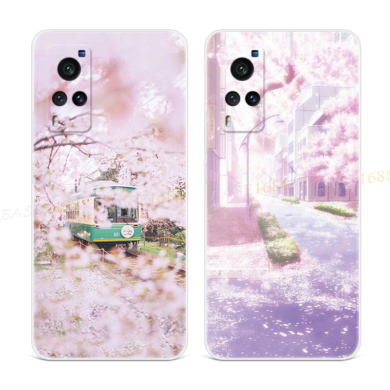 唯美浪漫樱花适用vivo nex手机壳x60x50x27插画pro+日系3少女心5g