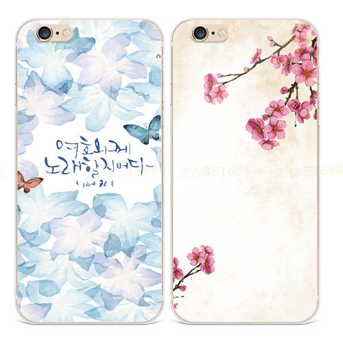 韩文兰花XR适用iPhone8plu