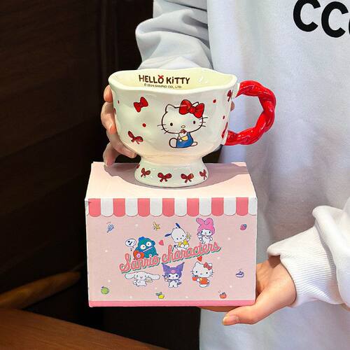 正版三丽鸥HelloKitty马克杯生日礼物伴手礼情侣水杯高颜值杯子