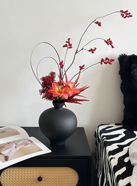 高级感餐桌仿真花假花摆