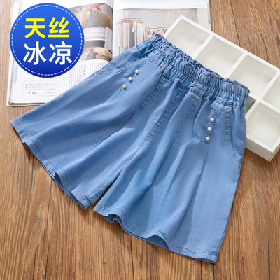 女童短裤夏季外穿薄款2025新款女大童宽松女孩五分儿童牛仔短裤子