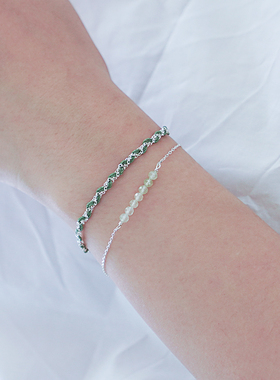 THISNESS纯银编织叠戴手链