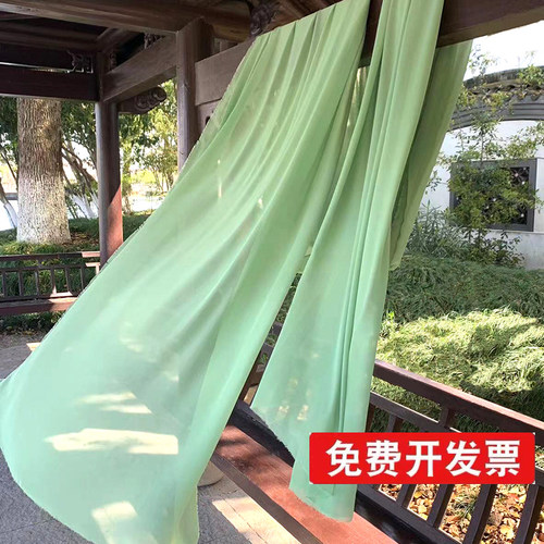 中式古风茶室庭院纱幔雪纺纱布幔