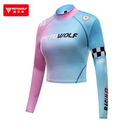 áo phao đi phượt Modo Wolf Xe Máy Nữ Đi Xe Đạp Phù Hợp Với Mùa Hè Thoáng Khí Quần Chống Nắng Cổ Tròn Gợi Cảm Rốn-Baring Xe Máy Phù Hợp Với áo quần dã ngoại dây phản quang đi phượt