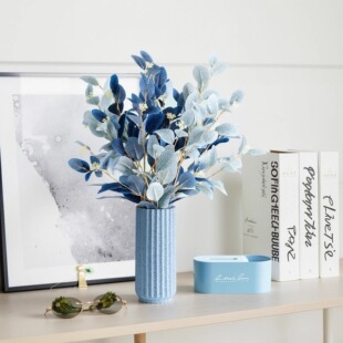 北欧仿真桉树叶尤加利叶金钱叶仿真花假花婚庆客厅摆件装饰插花艺