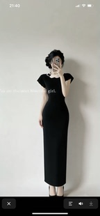 喜欢可先加购 暂测试 连衣裙 黑色短袖