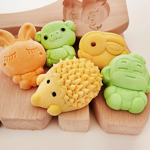 可爱儿童卡通立体形状花样馒头模型通用动物身体模具全套烘焙月饼