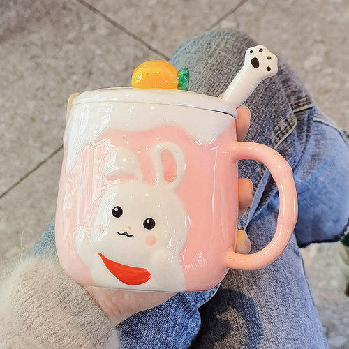 高颜值陶瓷马克杯防烫设计