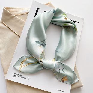 秋冬款 春秋季 洋气时尚 薄款 绑包 丝巾小方巾女百搭围巾2021爆款 新款