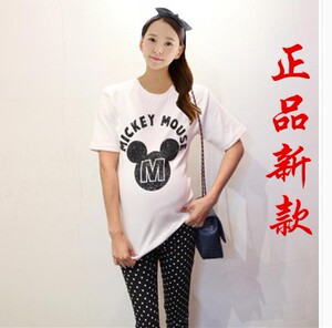大码纯棉夏款 大码孕妇装 小熊T恤