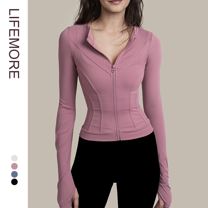 苏派淘健身衣外套长袖瑜伽服上衣跑步训练拉链运动夹克速干女春秋,运动服/休闲服装,健身衣,淘宝优惠券,粉丝福利购,淘宝优惠卷