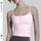 苏派淘含胸垫外穿瑜伽背心运动内衣健身衣吊带女速干夏美背遮肚子