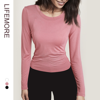 苏派淘长袖瑜伽服显瘦露背宽松女