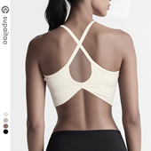 清仓不 中高强度瑜伽背心美背健身内衣运动文胸细肩带收副乳 退换