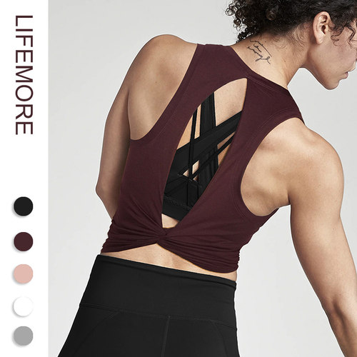 瑜伽背心健身罩衫网红跑步无袖