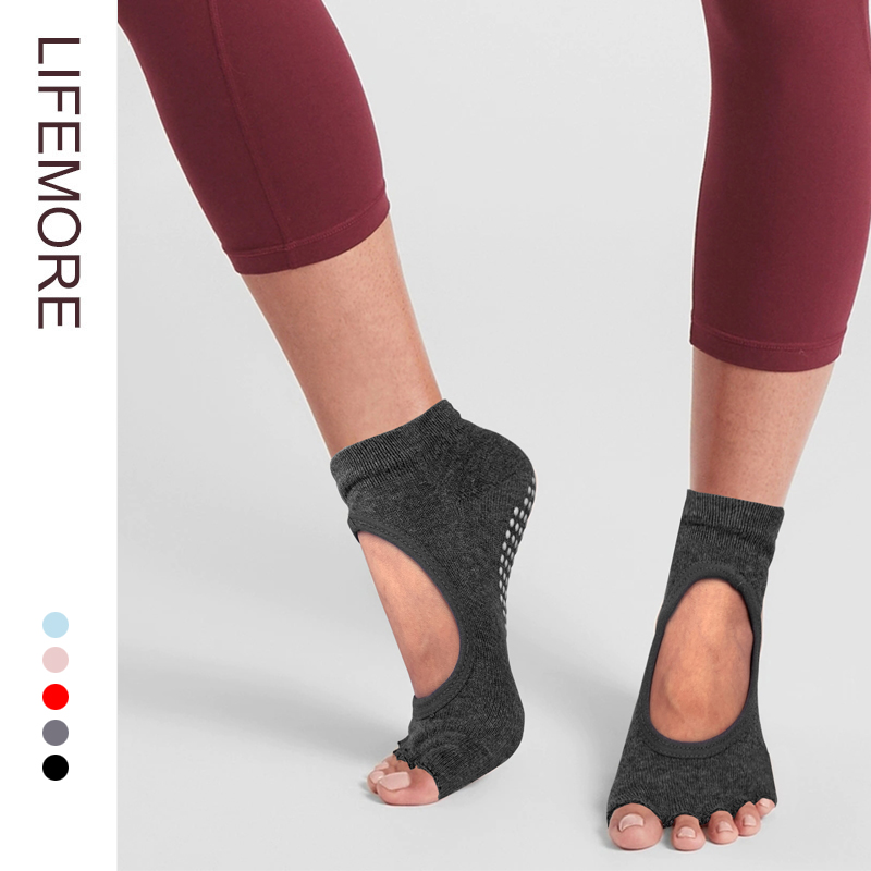 防滑健身袜子吸汗运动蹦床脚趾