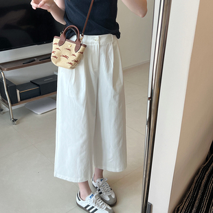 直筒宽松八分分裤 Lpants日杂风薄款 女夏季 速干休闲工装 高腰显瘦 裤