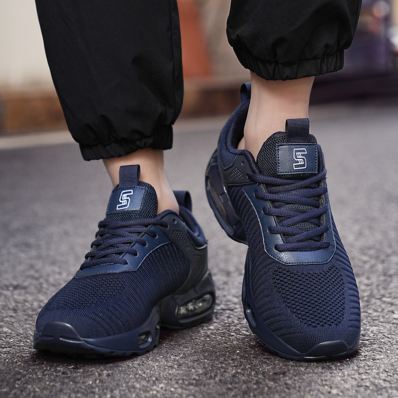 男士气垫飞织耐磨休闲跑步鞋时尚休闲鞋运动户外轻便减震舒适透气