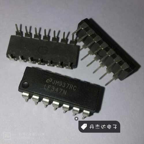 LF347N LF347 DIP-14 直插 带JFET输入四运放  运算放大器