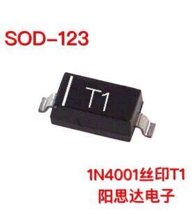 1N4001丝印T1 SOD-123 贴片二极管 1206 一盘3000=90元现货优势