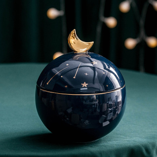 宠物骨灰罐 现代简约猫咪狗狗去世纪念盒 北欧轻奢 日月星辰相伴