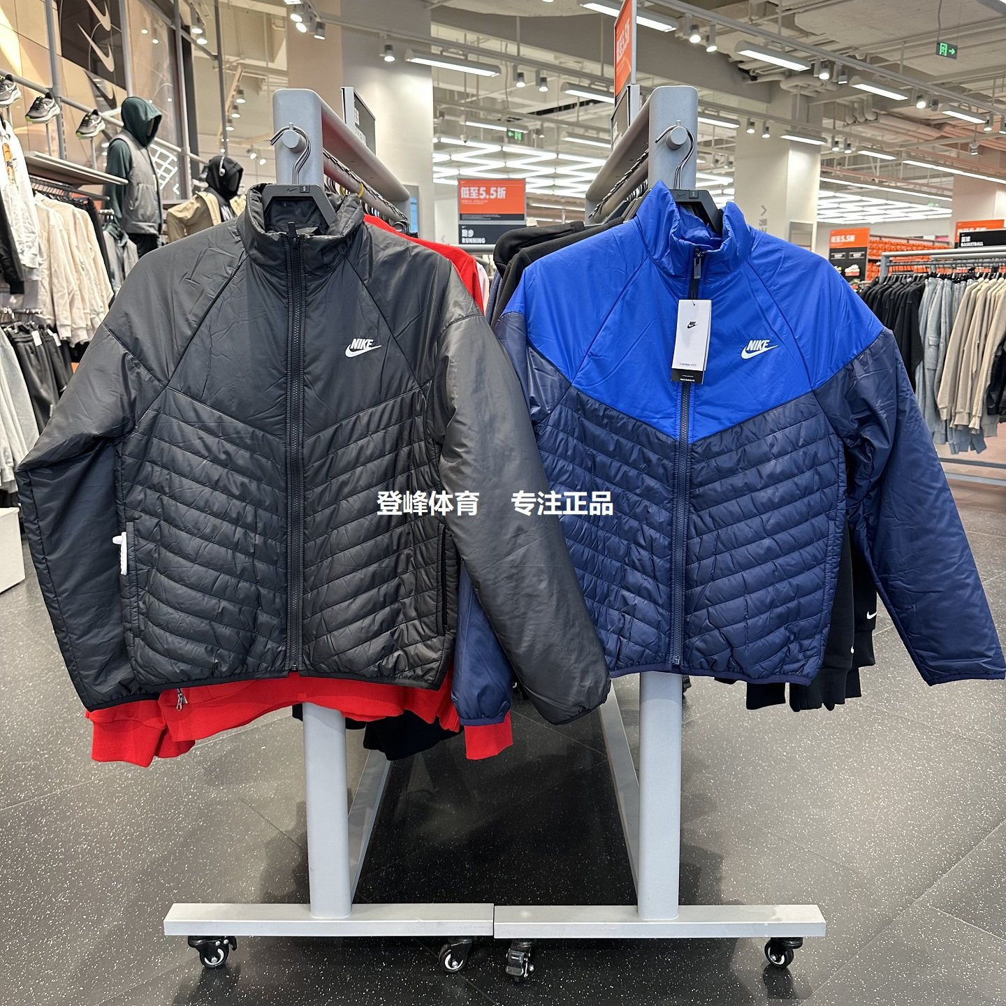 Nike/耐克 正品男子防风立领加绒保暖休闲运动棉服夹克外套FB8196