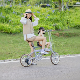 自行车带小孩母子车自行车带儿童座椅自行车可载小孩 成人带小孩