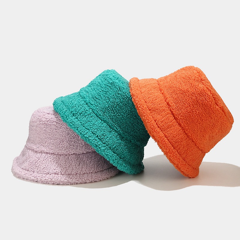 2024年新品秋冬加厚保暖渔夫帽高级感简约纯色盆帽网红百搭遮阳帽