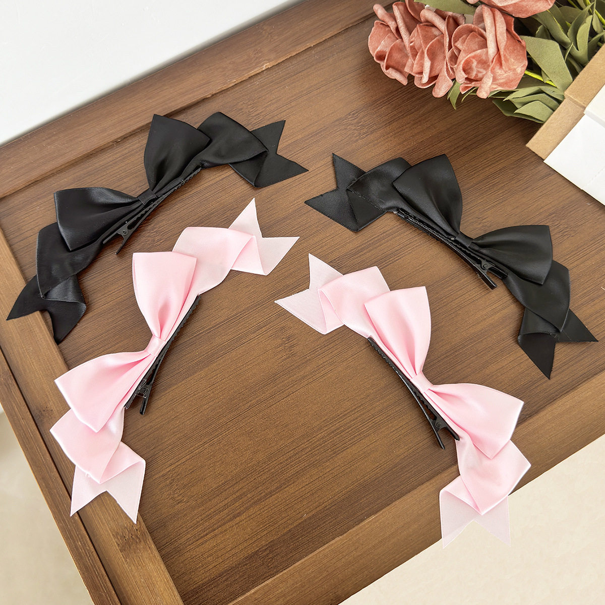 日系蝴蝶结发夹可爱少女洛丽塔发卡ins甜美双马尾侧边夹萝莉发饰