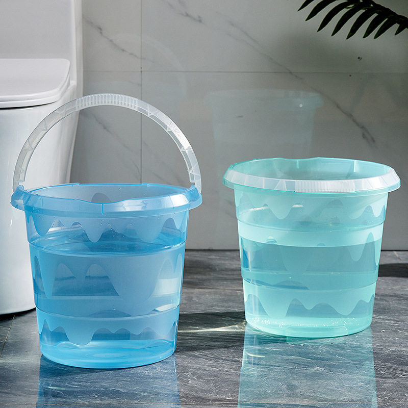 洗车钓鱼塑料手柄透明塑料 水桶储水桶家用洗打水桶提水桶户外用