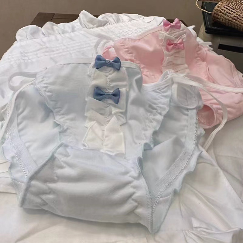 蝴蝶结制服诱惑丁字裤免托内裤约会战袍低腰三角裤系带300-F1