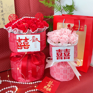 结婚新娘花束订婚领证手捧花玫瑰仿真永生花送女朋友女生爱人礼物