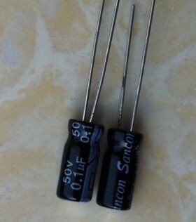 SANCON三鑫 CD0.1UF/50V  体积4*7 105度电解电容全新货