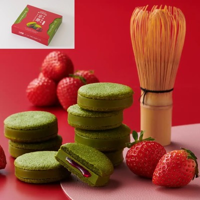 现货【新品限定】日本伊藤久右宇治抹茶草莓夹心饼干成田伴手礼