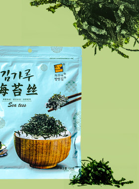 韩式海多味海苔丝饭团拌饭西餐面条章鱼丸多种食用用途切丝海苔