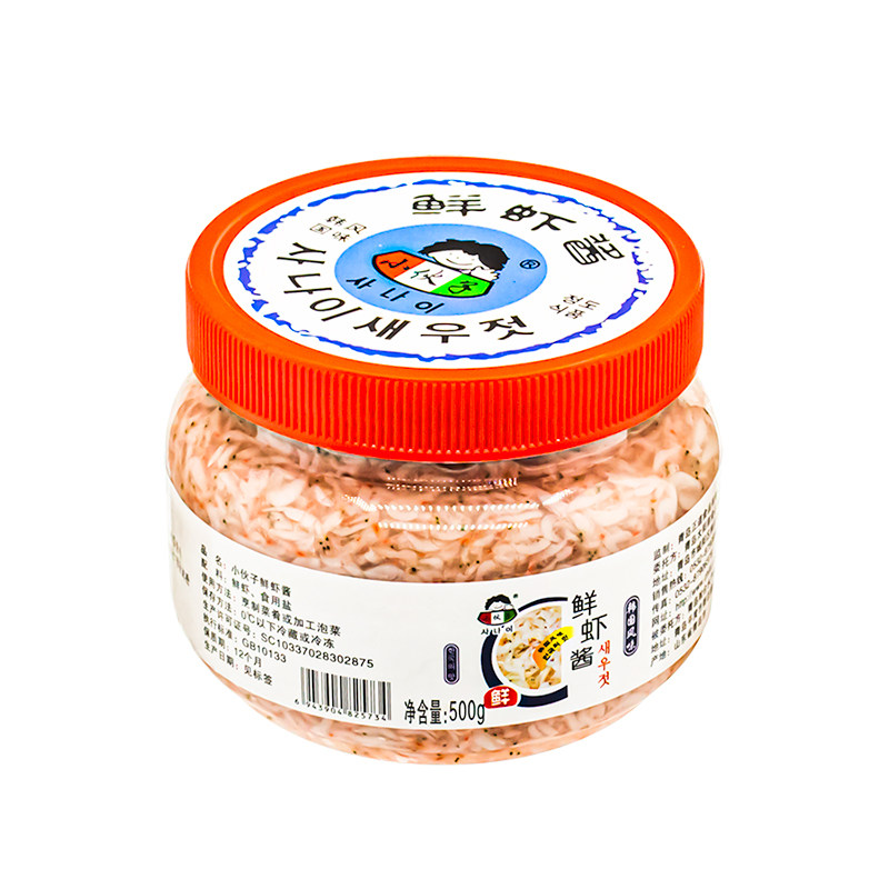 韩式辣白菜泡菜用虾酱小伙子鲜虾酱盐渍咸水虾皮500g