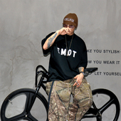 OOTD潮牌字母印花宽松短袖 380g重磅T 体恤衫 t恤男oversize阔版 半袖