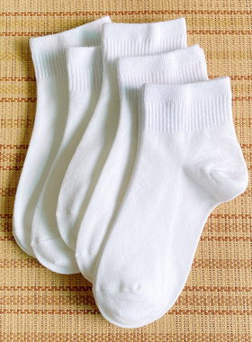 袜子女纯棉透气吸汗短袜女春夏季百搭女袜黑色白色船袜学生运动袜
