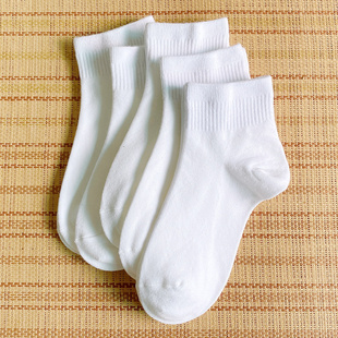 袜子女纯棉透气吸汗短袜女春夏季 百搭女袜黑色白色船袜学生运动袜