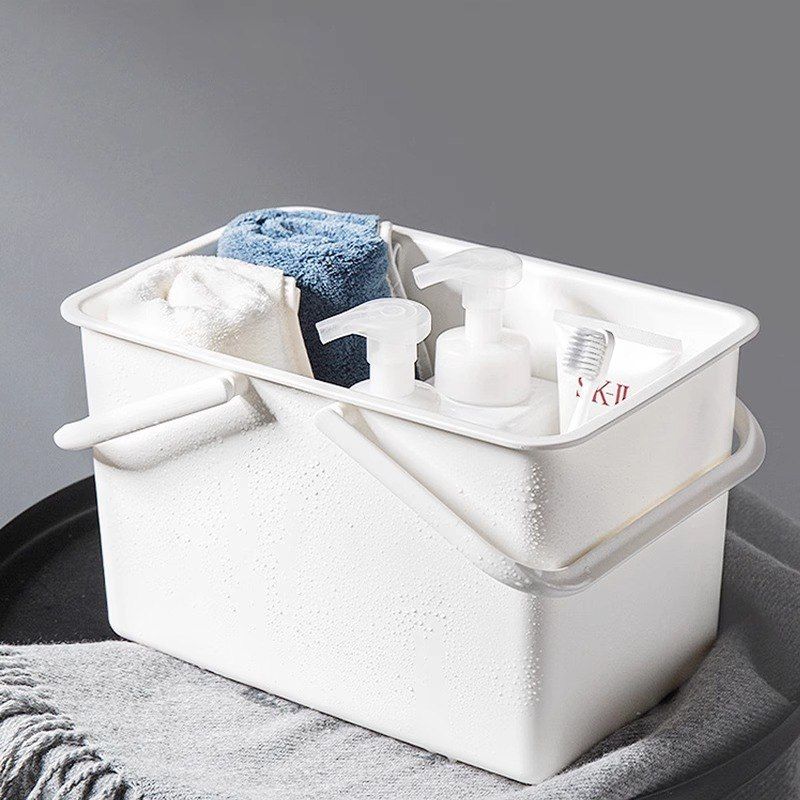 大容量洗澡浴篮洗漱用品手提蓝