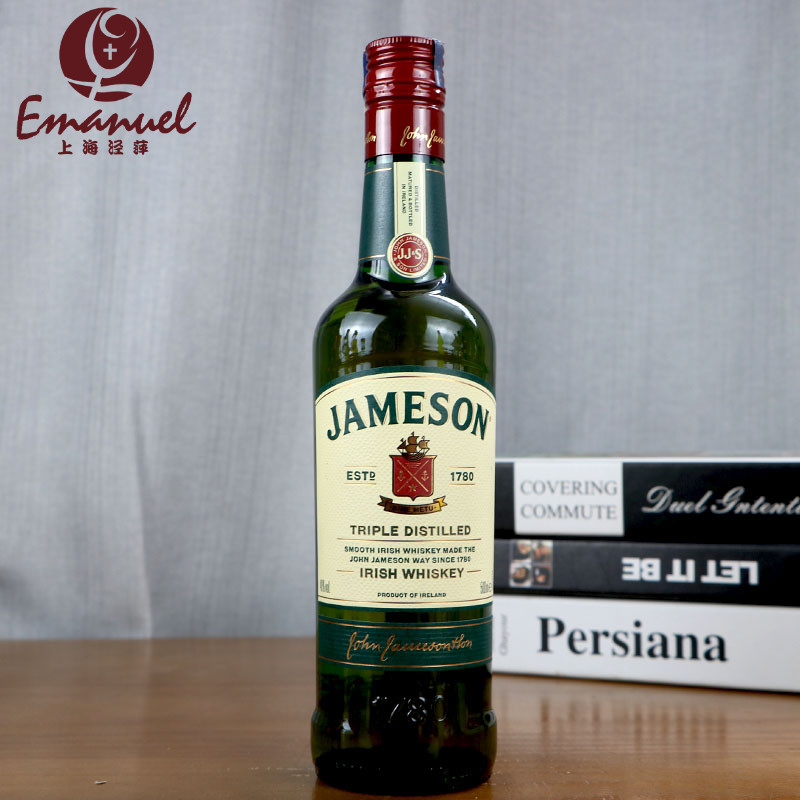 尊美醇爱尔兰威士忌洋酒占美神Jameson 500ml 一瓶一码